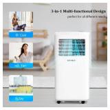 ROVSUN 10000 BTU Portable Air Conditioner with Remote Control, 3-in-1 Room AC Unit, Fan & Dehumidifier with Digital Display, 24H Timer & Installation Kits for Home Office Dorm
