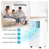 ROVSUN 10000 BTU Portable Air Conditioner with Remote Control, 3-in-1 Room AC Unit, Fan & Dehumidifier with Digital Display, 24H Timer & Installation Kits for Home Office Dorm