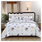 SDIII Astronaut Comforter Set Twin 3 Pieces, Silky Breathable Microfiber and Spandex, Outer Space Bedding Twin for Boys Girls Kids and Teens
