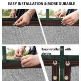 Fence Covering Outdoor Privacy Screen 5ft for Fence   Fence Privacy Screen for Balcony, Yard, Patio, Garden, Zip Ties Included Gray