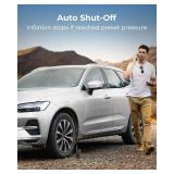 Syncwire Tire Inflator Portable Air Compressor - 150PSI 2X Faster Inflation Smart Air Pump for Car Tires Extra-Large LCD with Digital Pressure Gauge, Auto Shut-Off for Car, Motorcycle, Bike & Balls