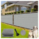 Fence Covering Outdoor Privacy Screen 5ft for Fence   Fence Privacy Screen for Balcony, Yard, Patio, Garden, Zip Ties Included Gray