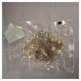 Bridal Pearl Hair Pins, 36 Pcs Wedding Pearl Hair Accessories Different Size Single Pearls Bobby Pins Rhinestone U Shape Barrette for Bride Bridesmaid Women, Gold