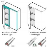 LONTAN 18 Inch Undermount Drawer Slides Heavy Duty Soft Close Bottom Mount Drawer Glides 1 Pair Full Extension Kitchen Cabinet Rails 100lb Capacity Rails