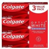 Colgate Optic White Teeth Whitening Toothpaste - Sparkling White - 3.2oz/3pk