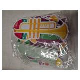 Thyle 12 Pcs 8 Inches Large Mardi Gras Decoration Ornaments Mardi Gras Picks for Tree Porch Sign Table Centerpieces Extra Large Masks Plastic Purple Green Gold Decorations for Home Carnival Party