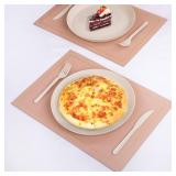 EI 18pcs Beige Wheat Straw Plates,Unbreakable Reusable Plastic Plates,Melamine Plate for Camping,Picninc,Family Dinner,wheat straw Dinnerware Sets