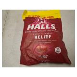 Halls Cough and Throat Relief Cherry Cough Drops, Bulk Pack, 140 Drops