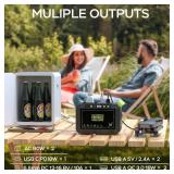 MARBERO Portable Power Station 88Wh Camping Lithium Battery Solar Generator Fast Charging with AC Outlet 120W Peak Power Bank(Solar Panel Optional) for Home Backup Outdoor Emergency RV Van Hunting