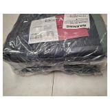 Anze Thermal Door Curtain with Visble Window Fit Door 74 x 80 Inch Magnetic Insulated Curtain Screen Size 78 x 82 Waterproof Thick Cotton Insulation Winter Cover Gray