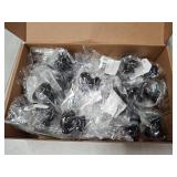 5 Pack Modern Cabinet Knobs - 32mm (1.26") Diameter, 22mm (0.87") Height, Plastic Black Dresser Pulls with 25mm (0.98") Screw - Easy Install Drawer Pull for Kitchen, Bathroom & Wardrobe