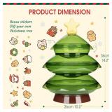 Christmas Candy Dish with Lid, Candy Platter Dish Serving Snack Box Container Decorative Plates for Xmas Holiday Party