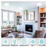 libtit 7 Inch White Flush Mount Ceiling Light, 15W 1500Lm Ceiling Light Fixture,3000K/4000K/6500K Color Selectable,Ultra-Thin Round Ceiling Lighting Fixture for Bedroom Kitchen Pantry Basement