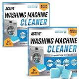 Washing Machine Cleaner Descaler 48 Pack - Value Size Deep Cleaning Tablets HE Front Loader & Top Load Washer, Septic Safe Eco-Friendly Deodorizer, Clean Inside Laundry Drum Tub Seal - 48 Count