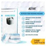Washing Machine Cleaner Descaler 48 Pack - Value Size Deep Cleaning Tablets HE Front Loader & Top Load Washer, Septic Safe Eco-Friendly Deodorizer, Clean Inside Laundry Drum Tub Seal - 48 Count
