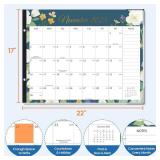 SUNEE Desk Calendar 2026 Large 22x17 from October 2025 to March 2027, Extra Large Desktop Monthly Calendar Pad 18 Months For Teacher or Family, Desk Top, Floral
