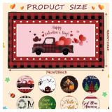 Timgle 8 Pcs Seasonal Door Mat 29 x 17 Inch Interchangeable Holiday Front Doormat Larger Seasonal Welcome Floor Entrance Door Mat for Indoor Outdoor Decoration Seasonal Doormat for All Seasons