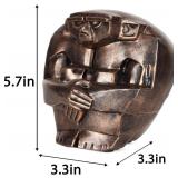 Skull Decor for Home Skull Statue for Bookshelf and Desktop