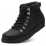 ANJOUFEMME Womens Comfy Hiking Boots-Casual Outdoor Lace up Ankle Booties Work Boots LightWeight Winter Shoes for Walking Trekking, Size: 9 - Color Varies from Stock Photo