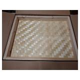 Vicenpal 4 Pcs Bamboo Wicker Serving Trays for Foods & Drinks, 16.93" x 13" Rectangular Flat Baskets Trays, Decorative Bamboo Basket Tray for Dinner Coffee Table Picnic Fruit Snack Holder Bed Eating