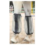 LEAFOREST Loose Fitting Horse Fly Boots Breathable Fine Mesh Leggings Protection Leg Wrap Cover for Reduce Stomping, Stress and Fatigue (Set of 4) (Gray)