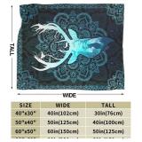 Deer Blanket for Girls Woman Deer Antlers Throw Blanket Deer Stuff Decor Merch Cozy Flannel Soft Warm Plush Lightweight Bedding Elk Hunting Gifts for Boy Man Sofa Bedding Couch 60"X50"