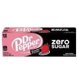 Dr Pepper Strawberries & Cream Zero Soda - 12pk/12 fl oz Cans
