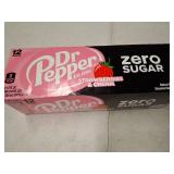 Dr Pepper Strawberries & Cream Zero Soda - 12pk/12 fl oz Cans