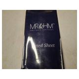 MR&HM King Fitted Sheet Only, Ultra-Soft Rayon Derived from Bamboo & Polyester Blend, Silky & Breathable, 15" Deep Pocket with Elastic Straps, Cooling Fitted Sheet for Hot Sleepers, White