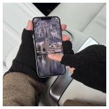 Fingerless Gloves Men Winter 3-Cut Fingers Knitted Warm Fleece Lining Glove for Cold Weather