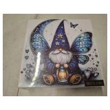 Crystal Blue Gnome Puzzle 1000 Pieces for Adults, Magic Jewel Butterfly Jigsaw Puzzle, Fantasy Heart Star Puzzle as Home Decor