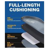 Walkhero Plantar Fasciitis Pain Relief Insoles High Arch Support Orthotic Shoes Inserts, Relieve Flat Feet and Foot Fatigue (Mens 6-6 1/2 | Womens 8-8 1/2, Gray)