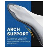 Walkhero Plantar Fasciitis Pain Relief Insoles High Arch Support Orthotic Shoes Inserts, Relieve Flat Feet and Foot Fatigue (Mens 6-6 1/2 | Womens 8-8 1/2, Gray)