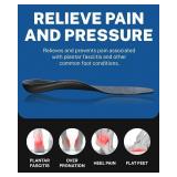 Walkhero Plantar Fasciitis Pain Relief Insoles High Arch Support Orthotic Shoes Inserts, Relieve Flat Feet and Foot Fatigue (Mens 6-6 1/2 | Womens 8-8 1/2, Gray)