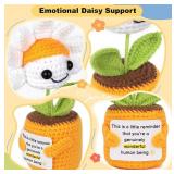 Sizobi Positive Crochet Coworkers Gifts, Handmade Emotional Support Flowers Plants Inspirational Birthday for Best Friend,Teacher, Sister, Mom, Appreciation Thank You Gift for Women,Men