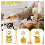 Sizobi Positive Crochet Coworkers Gifts, Handmade Emotional Support Flowers Plants Inspirational Birthday for Best Friend,Teacher, Sister, Mom, Appreciation Thank You Gift for Women,Men