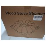 Wood Stove Steamer, WoodStove Humidifier, Woodstove Steamer, Cast Iron Humidifier for WOODStove 2.4 Quart Large Capacity Rust Resistant, Orange & Pumpkin