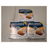 THREE BOXES - CLIF BUILDERS Protein Bars Crispy Almond Salted Caramel, Reduced Sugar, Gluten Free, 6ct
