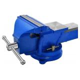 Bench Vise Heavy Duty, Table 6" Vise - Locking Base Clamp Cast Steel 360  Swivel Vice with Anvil, Table Clamp Pipe Lock Pliers Base Desktop for Woodworking Cutting Conduit Drilling, Sanding
