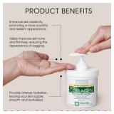 Advanced Clinicals Collagen Cream. Body Lotion & Face Moisturizer for Tightening Skin, 16 Oz