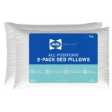 Sealy Essentials All Positions Bed Pillow, King- Hexagon Pattern, Back, Stomach, and Side Sleeper (2 Count) - Retail: $60