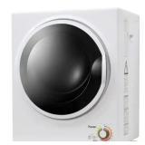 1.50 cu. ft. White and Black Electric Compact Portable Laundry Dryer - Retail: $198