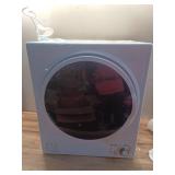 1.50 cu. ft. White and Black Electric Compact Portable Laundry Dryer - Retail: $198