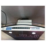 29.3 in. Wall Mount Range Hood Tempered Glass 900 CFM in Stainless Steel with LED Light and Remote Control - Retail: $399