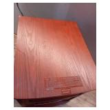 1500-Watt 8-Element Portable Infrared Radiant Quartz Electric Cabinet Space Heater, Auburn Oak, Remote,Timer,ECO Setting - Retail: $188