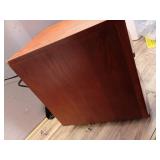 1500-Watt 8-Element Portable Infrared Radiant Quartz Electric Cabinet Space Heater, Auburn Oak, Remote,Timer,ECO Setting - Retail: $188