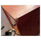 1500-Watt 8-Element Portable Infrared Radiant Quartz Electric Cabinet Space Heater, Auburn Oak, Remote,Timer,ECO Setting - Retail: $188