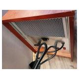 1500-Watt 8-Element Portable Infrared Radiant Quartz Electric Cabinet Space Heater, Auburn Oak, Remote,Timer,ECO Setting - Retail: $188