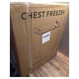 1.8 cu. ft. Manual Defrost Chest Freezer with Removable Basket, Adjustable Thermostat for Garage/Basement/Dorm in Black - Retail: $280