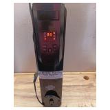 1500-Watt Black Indoor Electric Oil-Filled Radiator Convection Radiant Space Heater with Remote Control for Living Space - Retail: $100